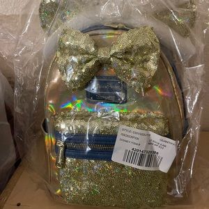 Walt Disney World Gold EARidescent 50th anniversary Loungefly mini backpack